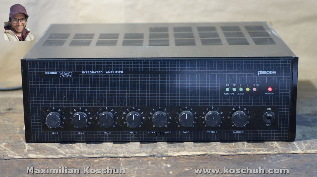 Paso Series 7000 PA Mixing Amplifier T7120 Mischverstärker Integrated Amplifier