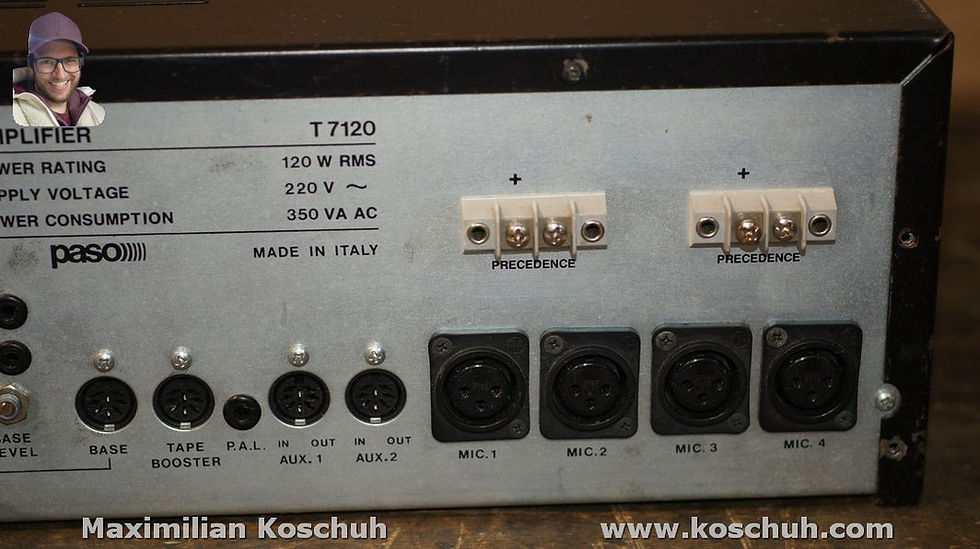 Miniaturbild: Paso Series 7000 PA Mixing Amplifier T7120 Mischverstärker Integrated Amplifier