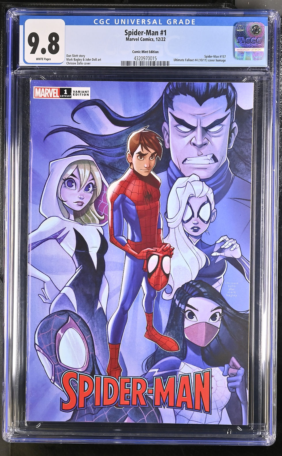 Spider-Man #1 (12/2022) - Chrissie Zullo Var Ltd to 600 with COA CGC 9.8