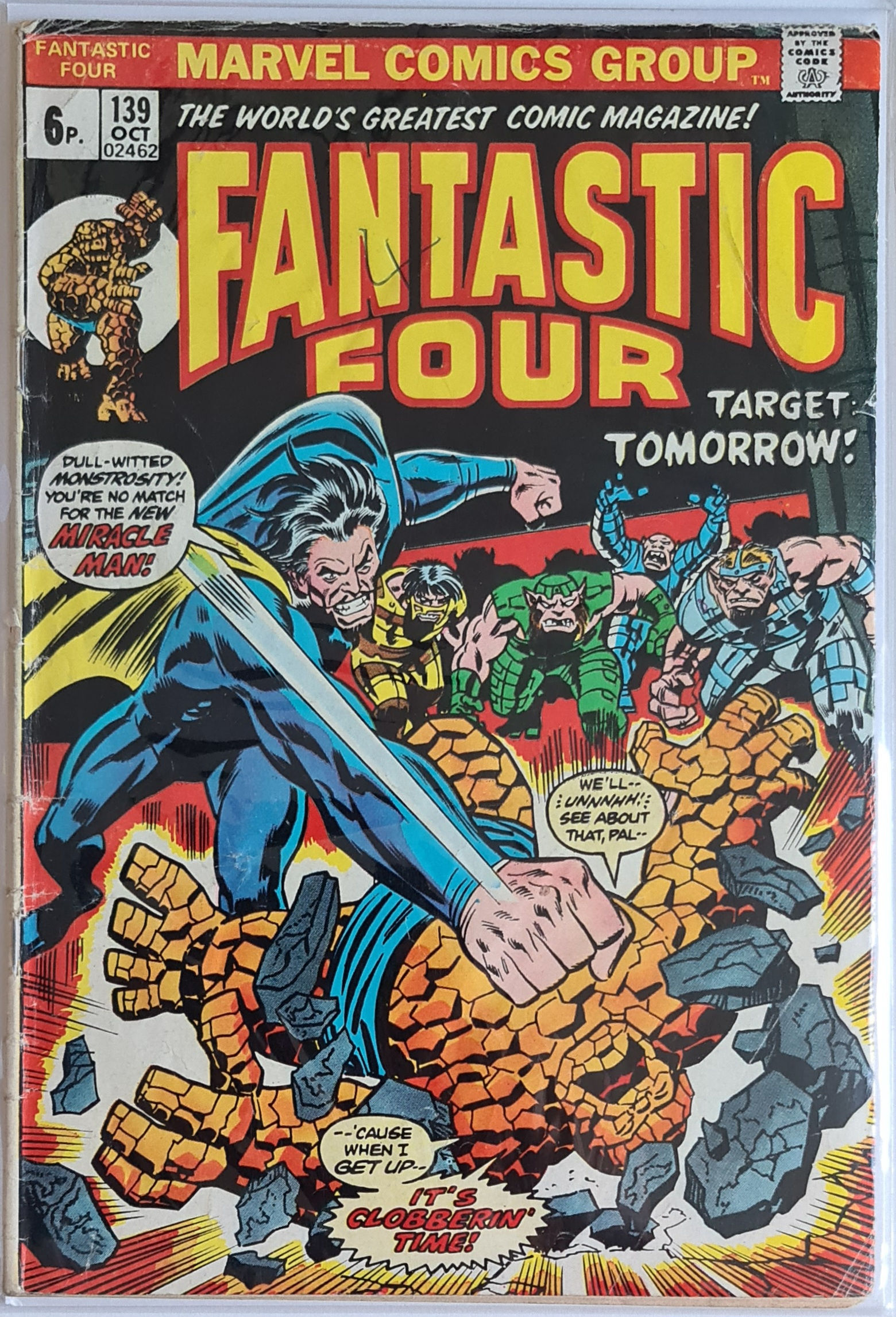 Fantastic Four #139 (10/1973) - pence copy - Miracle Man Appearance - Marvel