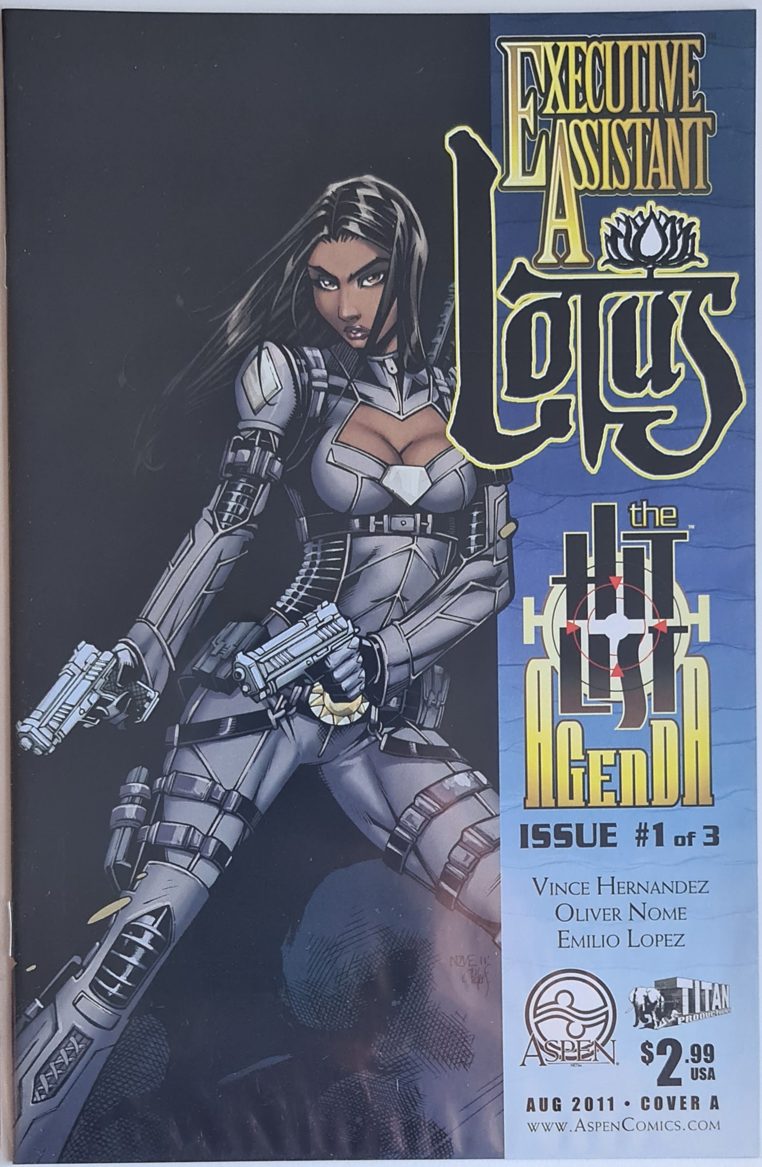 Executive Assistant: Lotus #1 of 3 (08/2011) Cover A by Oliver Nome - NM - Aspen