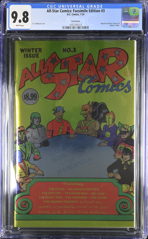 All-Star Comics #3 - Vol. 1 (11/2023) - Facsimile Foil Edition CGC 9.8 - DC