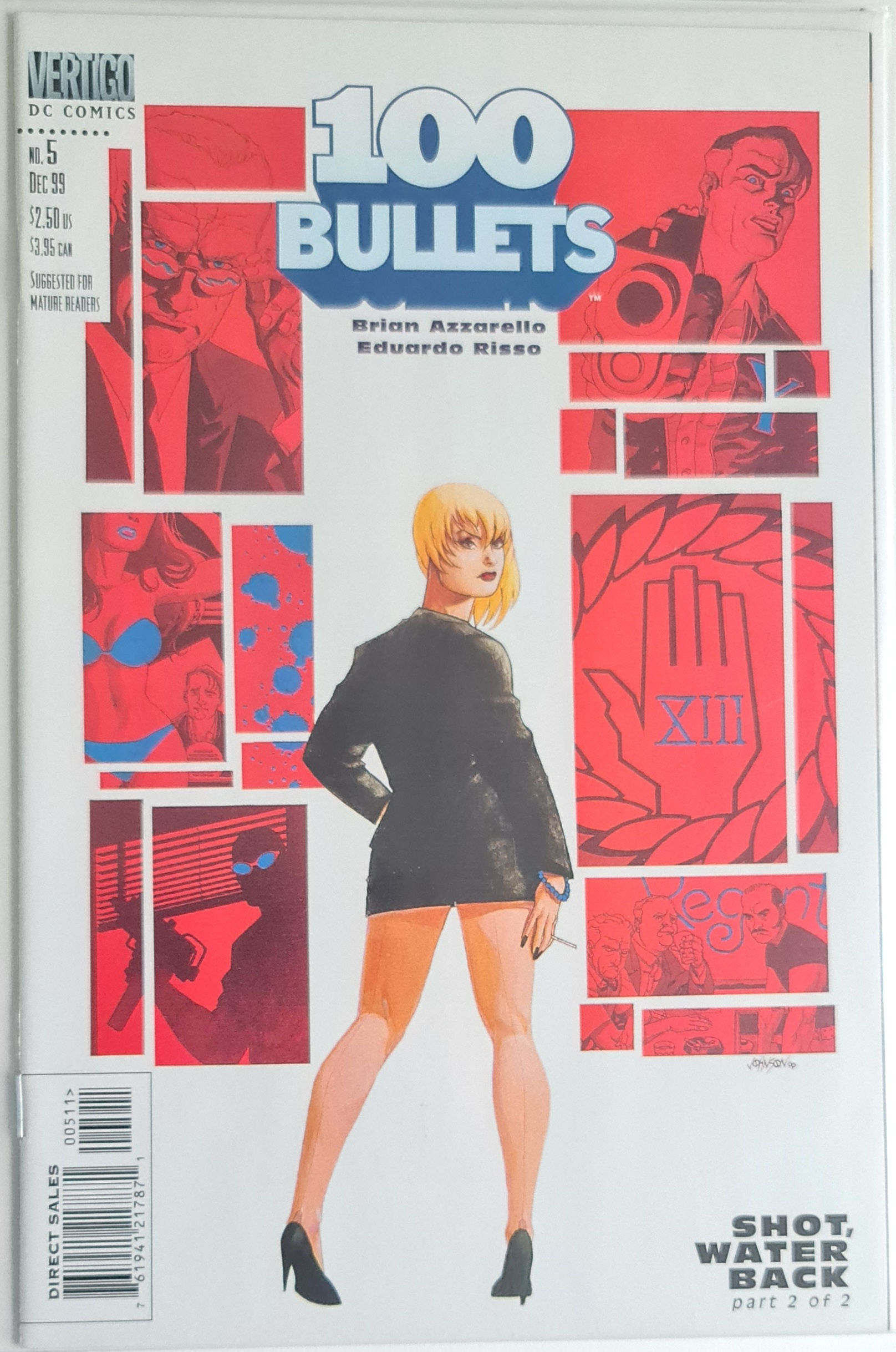 100 Bullets #5 (12/1999) DC - Brian Azzarello & Eduardo Risso - NM - Vertigo