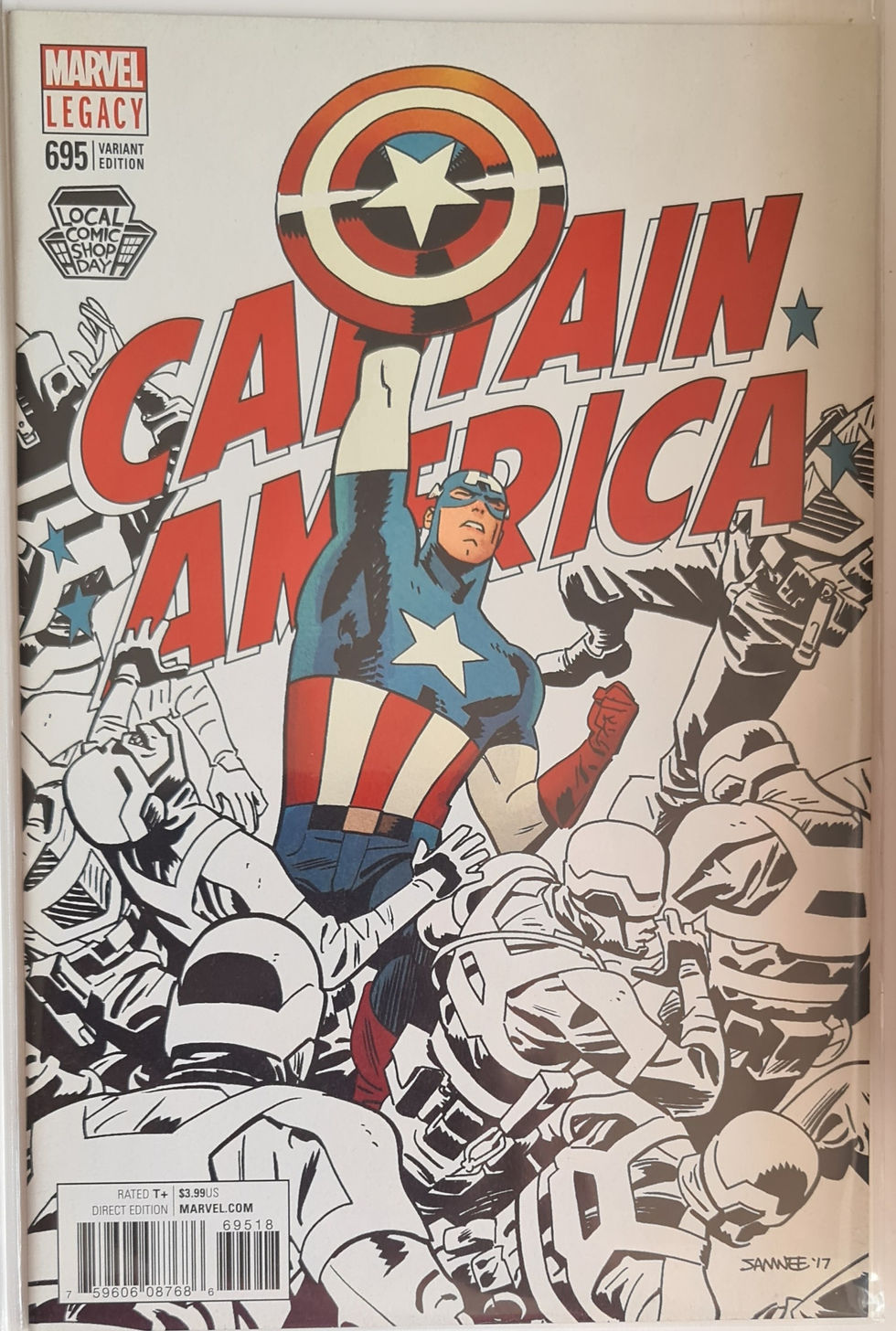 Captain America #695 (01/2018) - LCSD 2017 Chris Samnee Exclusive Var NM