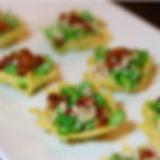 Chicken Caesar Salad in Parmesan Cup