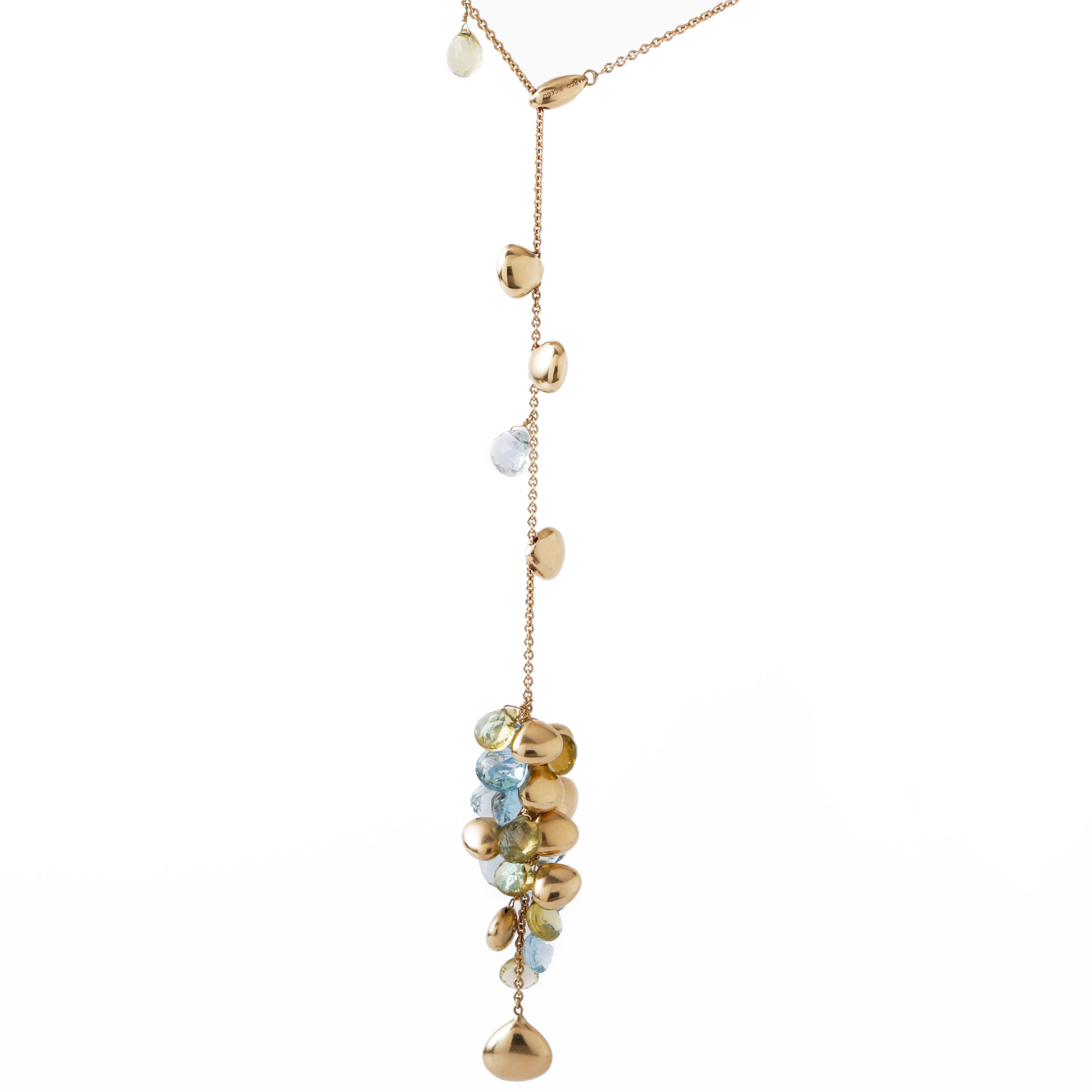Marco Bicego 18k citrine and blue topaz necklace.