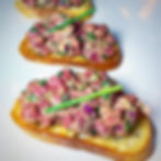 White Truffle Infused Beef Tartare Crostini