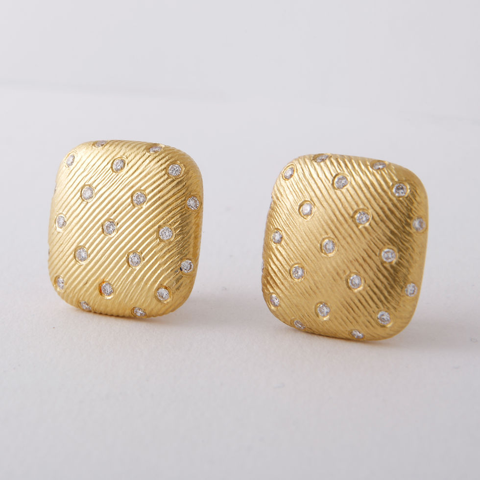 Thumbnail: Paul Morelli Retro 18K Gold & Diamond Earrings