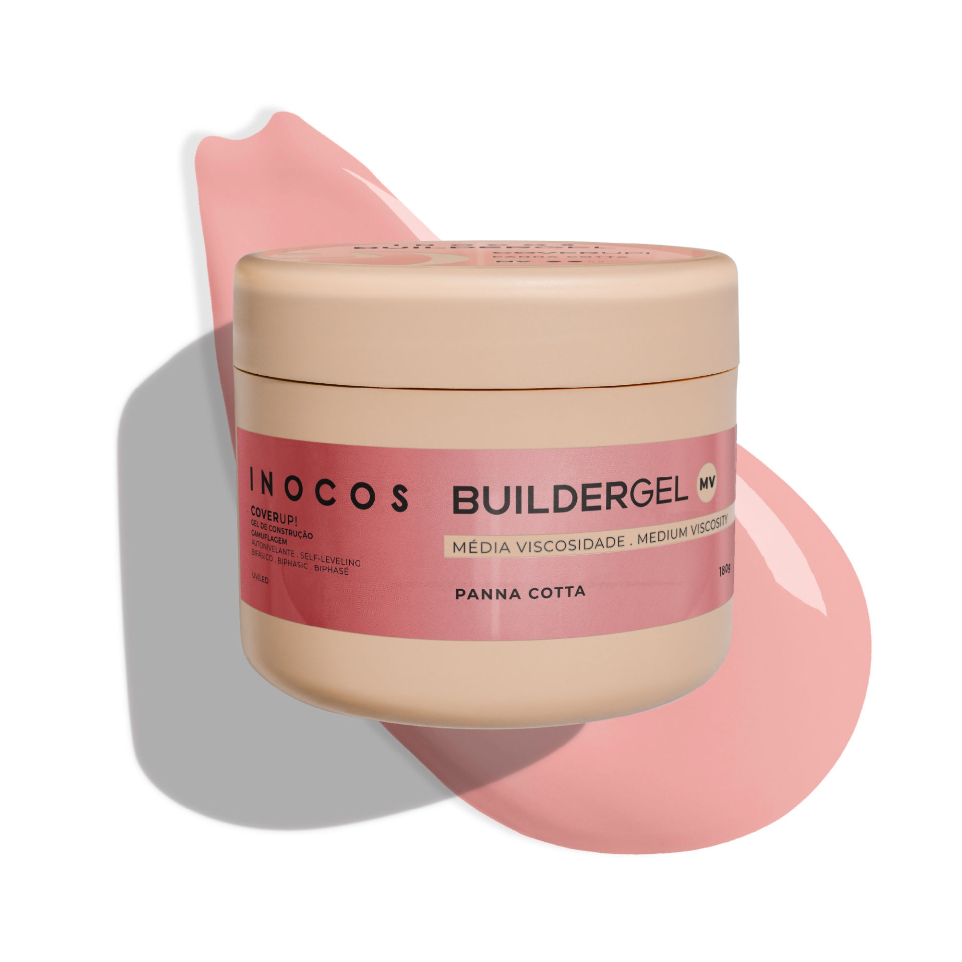 Builder Gel Cover Up INOCOS Panacota de Média Viscosidade 180g