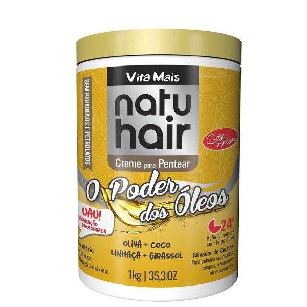 Natu hair Creme de Pentear Poder dos óleos 1kg
