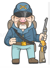 Cartoon Civil War Yankee figure
https://www.dreamstime.com/stock-illustration-soldier-north-army-cartoon-image98457359