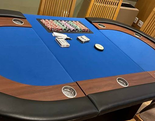 Texas Hold'em Poker table at a birthday party