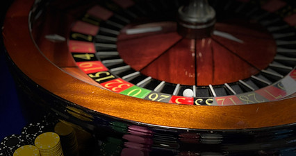 Fun casino roulette table at a Midland Casino Hire event