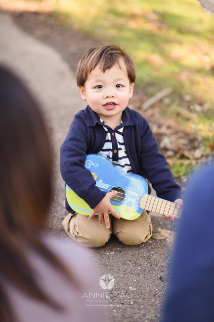 South-Bay-lifestyle-children-photography-parents-watching-toddler-son-play-ukelele