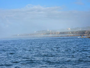 View of the ocean and cliffs at Boca do Inferno, Cascais, a top Ajing and light rock fishing mark near Lisbon.
