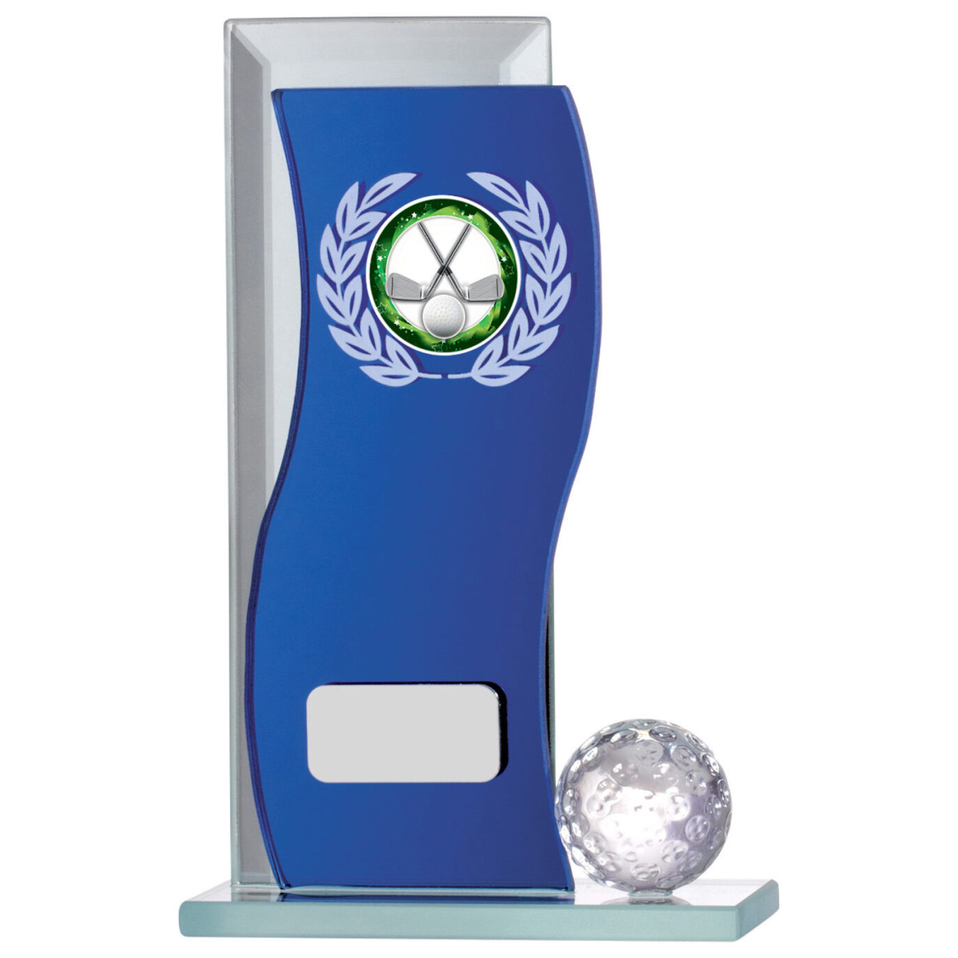 Blue Mirror Glass Golf Award GLG01