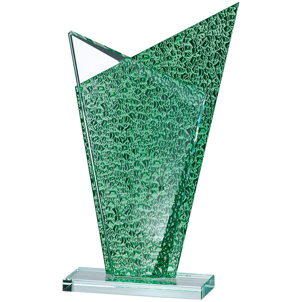 Jade Green Glass Award - GC312