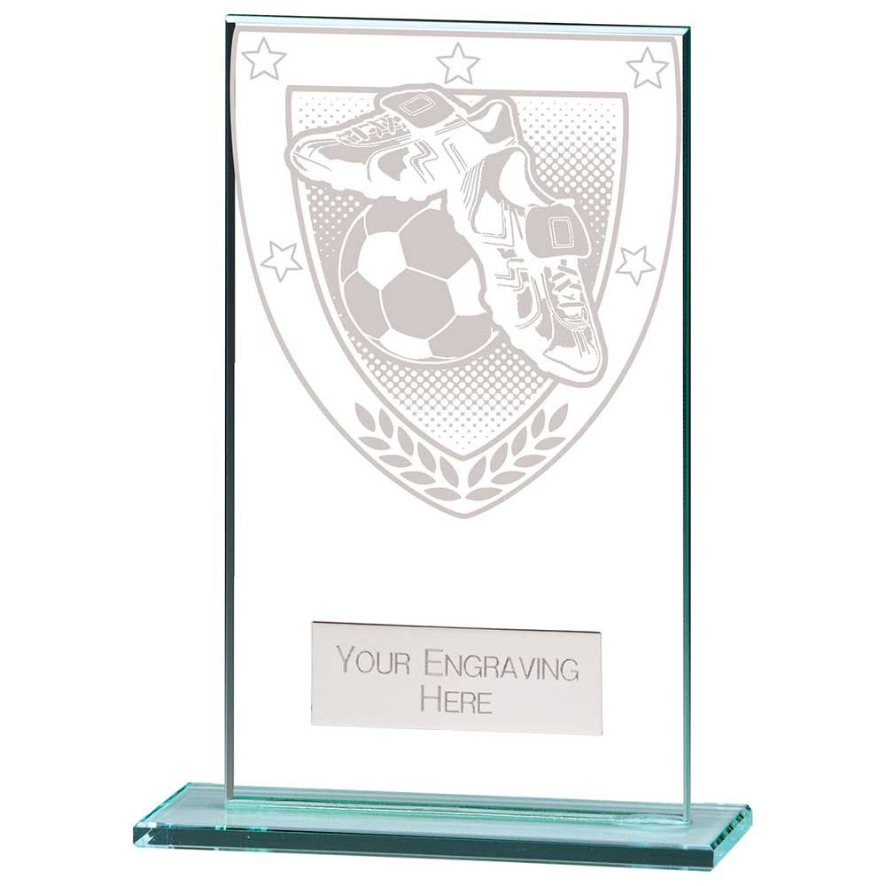 Millennium boot and Ball Football Glass Award CR20377