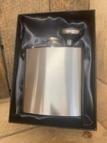 Hip Flask 6oz Chrome in Gift Box