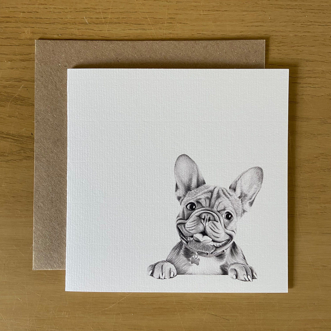 Katherine Sheard Greetings Card - Stanley Frenchie
