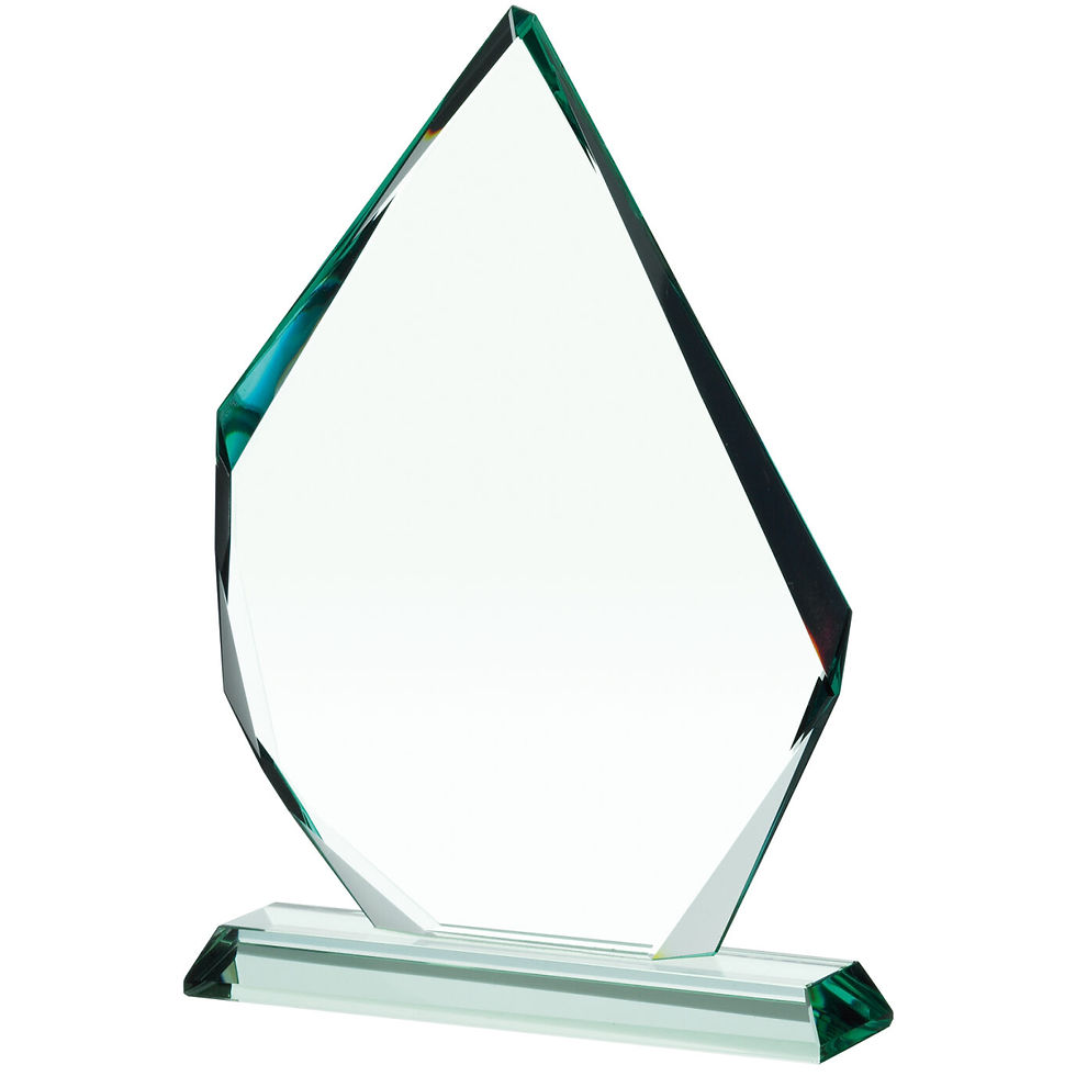 15 mm Thick Jade Glass Award - GC197