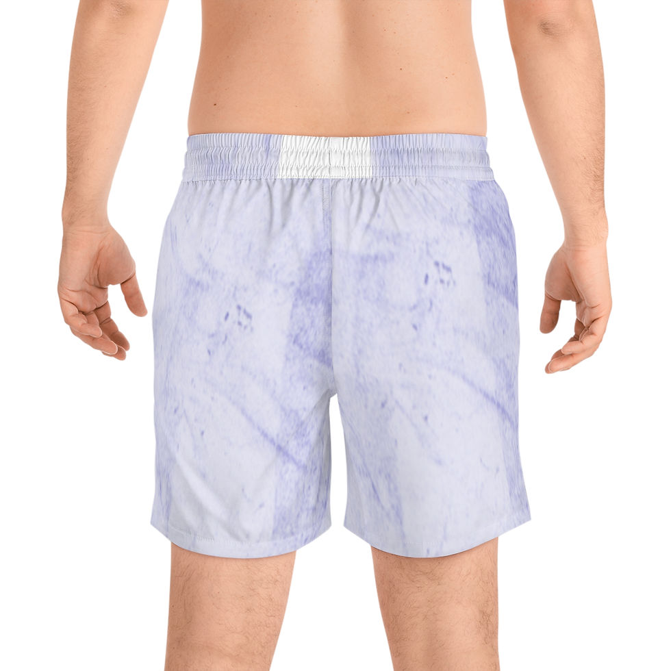 Thumbnail: Elegant Marble Print Swim Shorts for Men - Perfect for Summer Beach Days