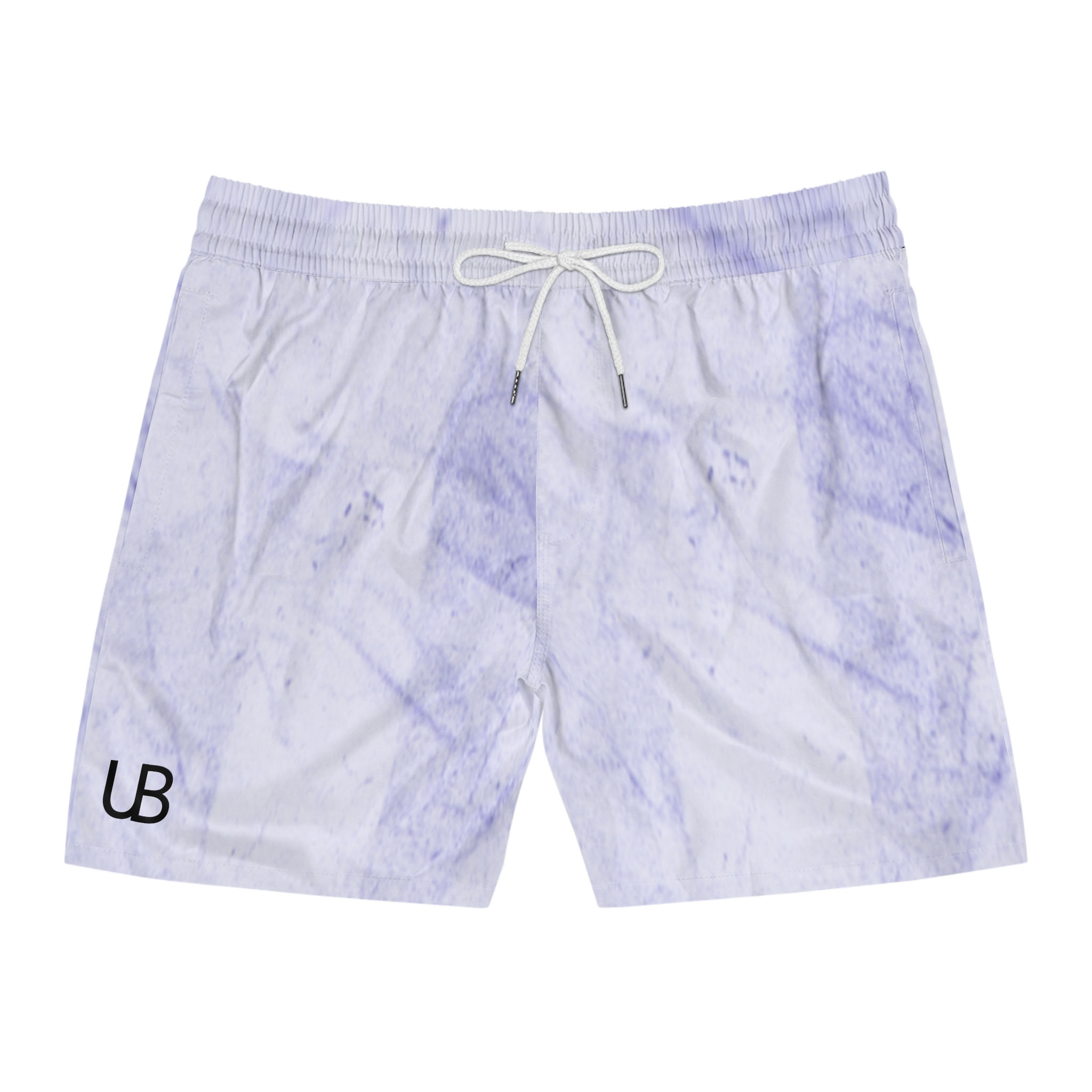Elegant Marble Print Swim Shorts for Men - Perfect for Summer Beach Days