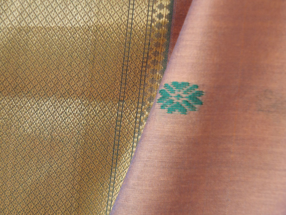 Thumbnail: Desert & Rain | Maheshwari Handloom Cotton Silk Saree