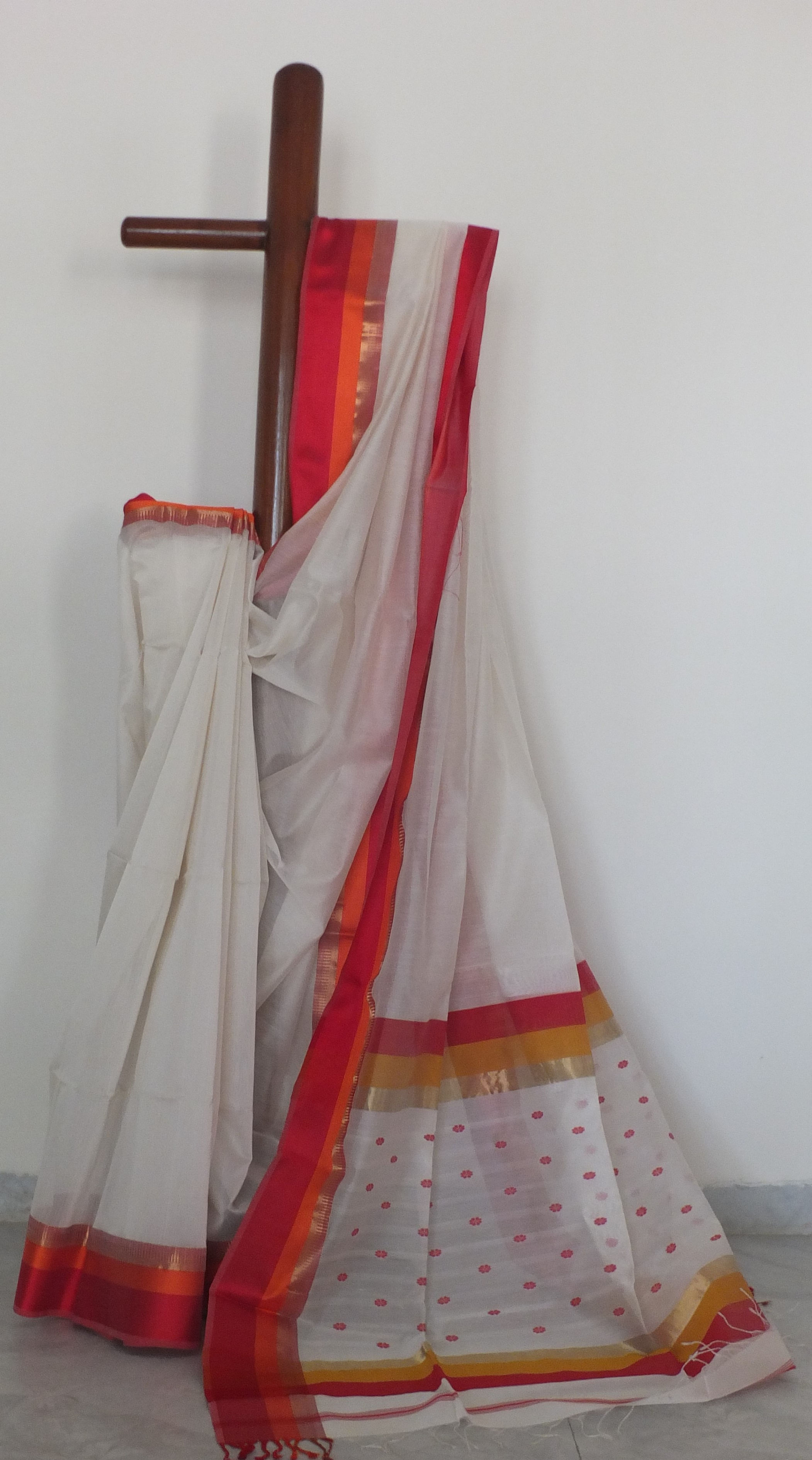 Lantana | Handloom Maheshwari Cotton Silk Saree