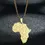 Thumbnail: Creative Africa Map African Necklace Stainless Steel