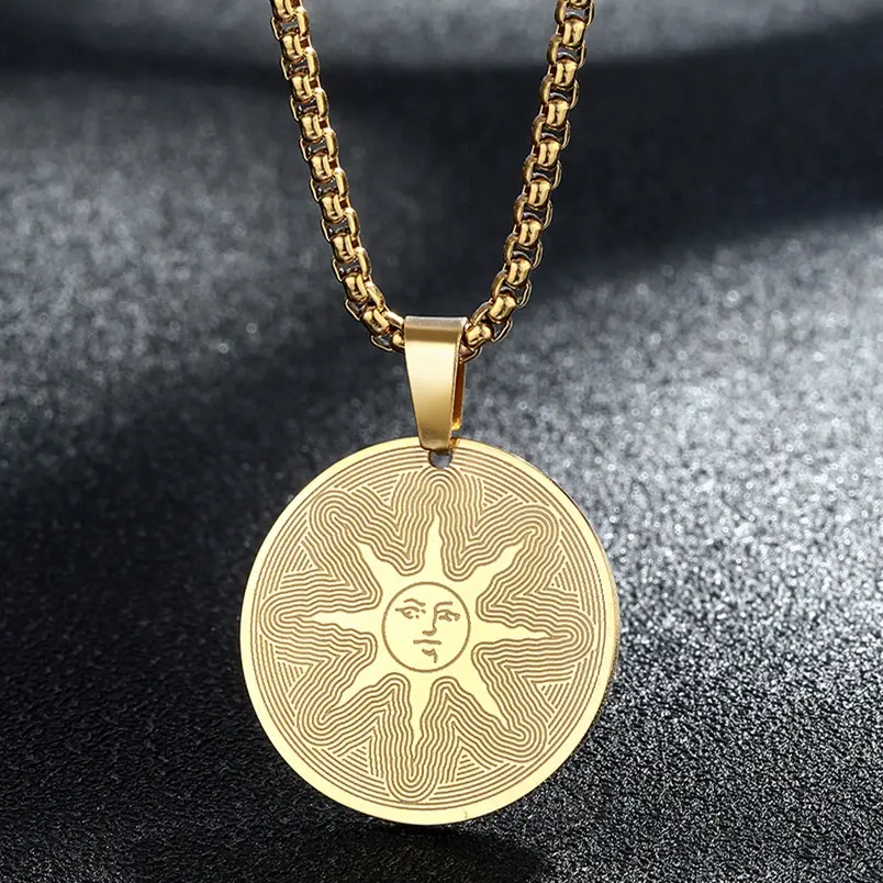 Thumbnail: African Necklace Stainless Steel Pendant Necklace