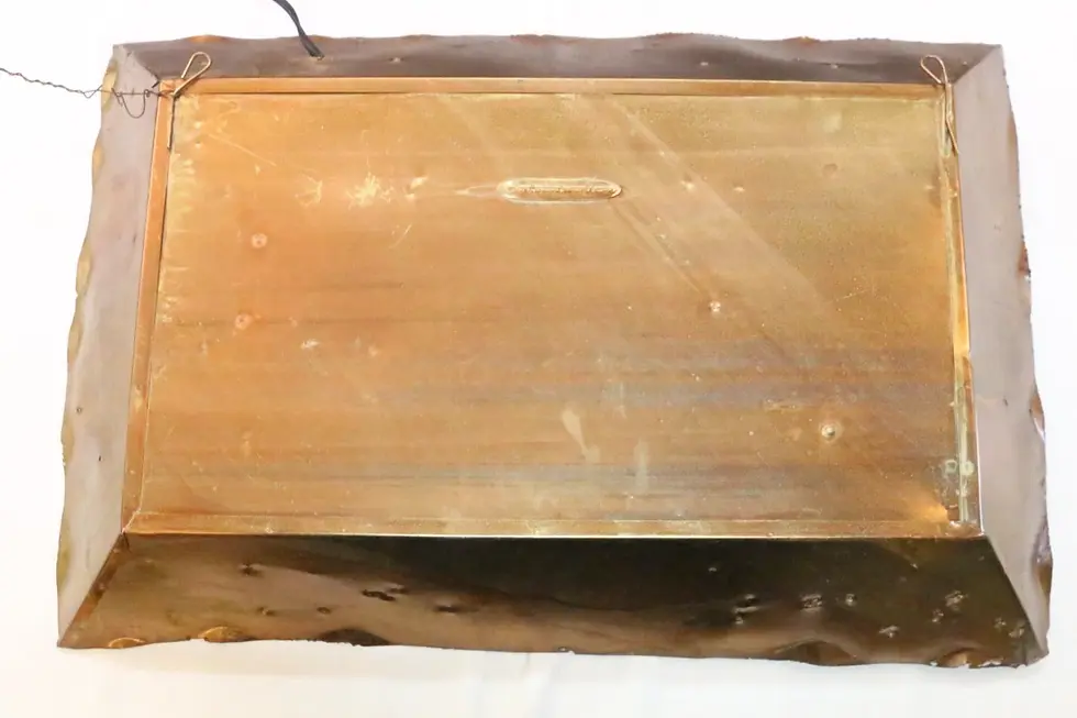 Thumbnail: 1976 Enesco Imports Corp Copper 3 Dimensional Study Room With Lighting Placard