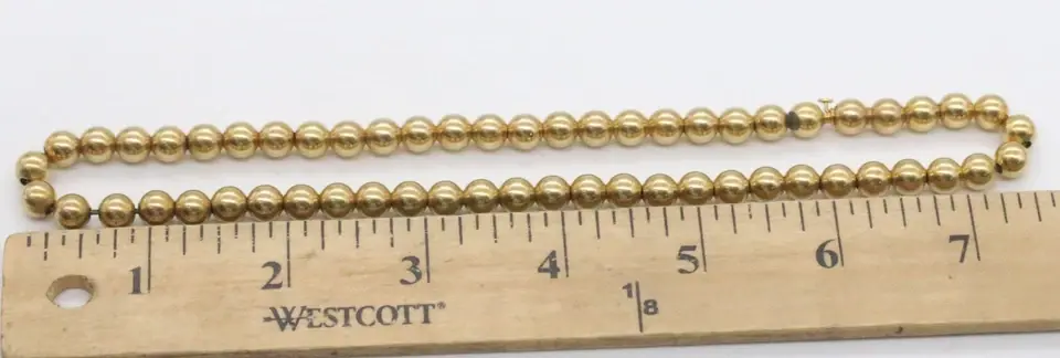 Thumbnail: 14K Yellow Gold Bead Necklace