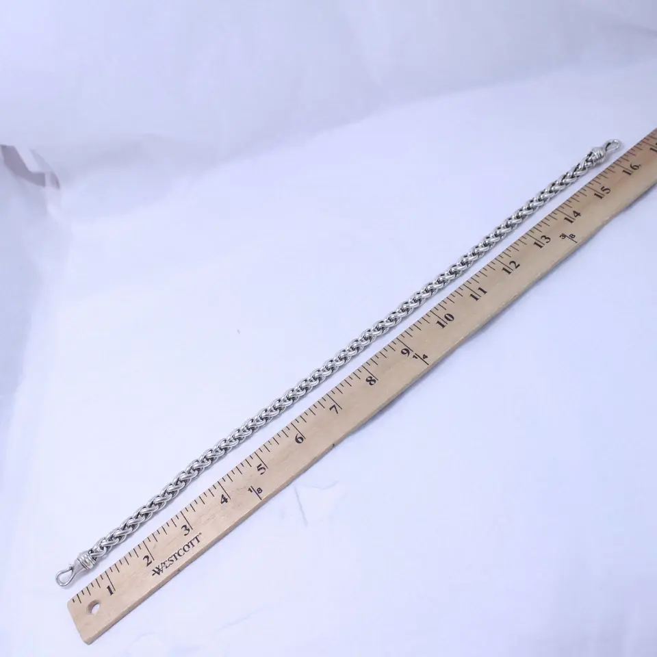 Thumbnail: David Yurman 14k Yellow Gold & Sterling Silver Wheat Chain Necklace