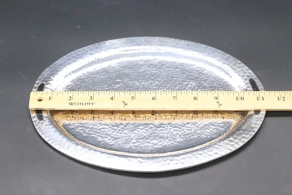 Thumbnail: Emilia Castillo Hammered Silver-Plated Tray Mexico 1980s