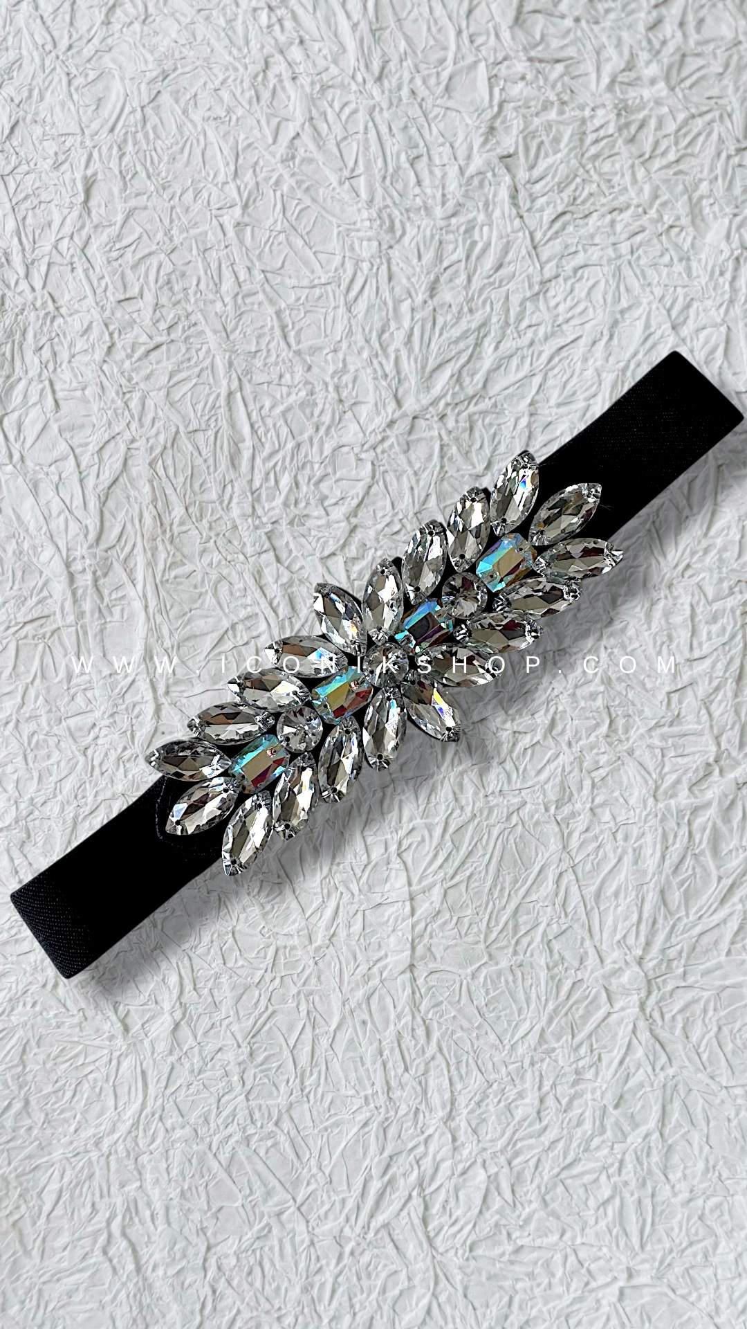 FAJA ELASTIZADA MEDIANA FLOR STRASS