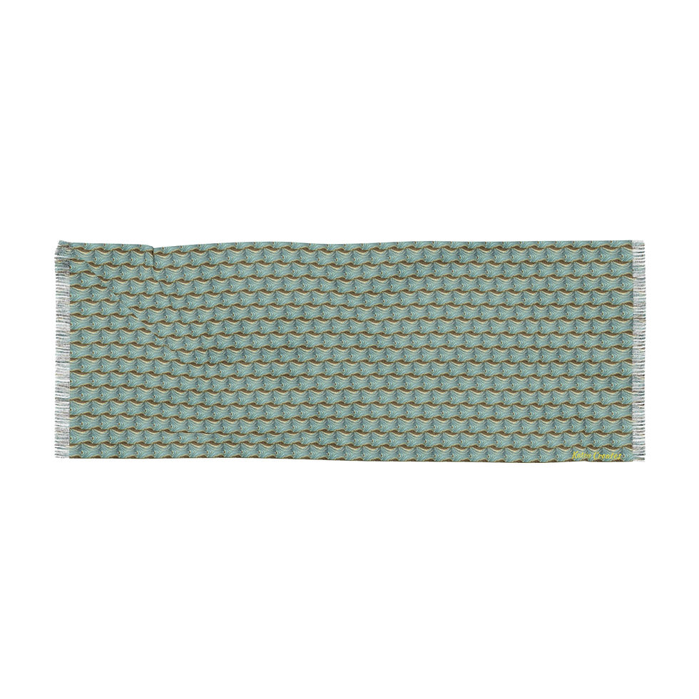 Thumbnail: Scarf,  Lightweight Fringe Wrap -  CHALCO