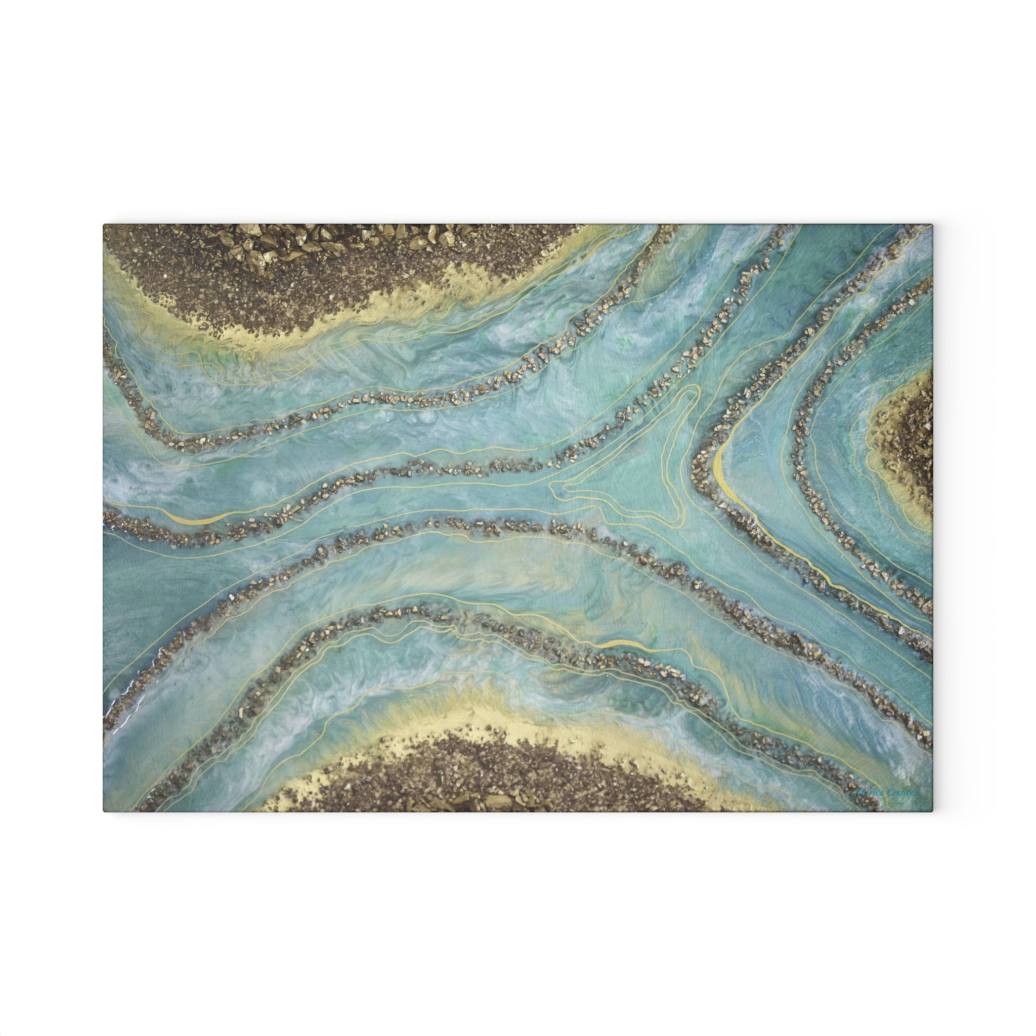 Glass Cutting Board, Kitchen Decor - Serene River