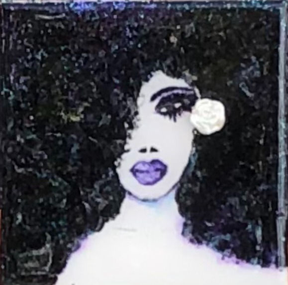 “AFRO” 4”X4” MAGNET ON CANVAS