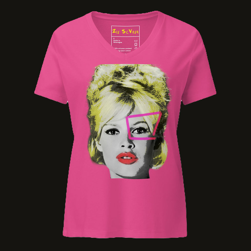 Thumbnail: Women’s relaxed V-neck t-shirt - Bardot