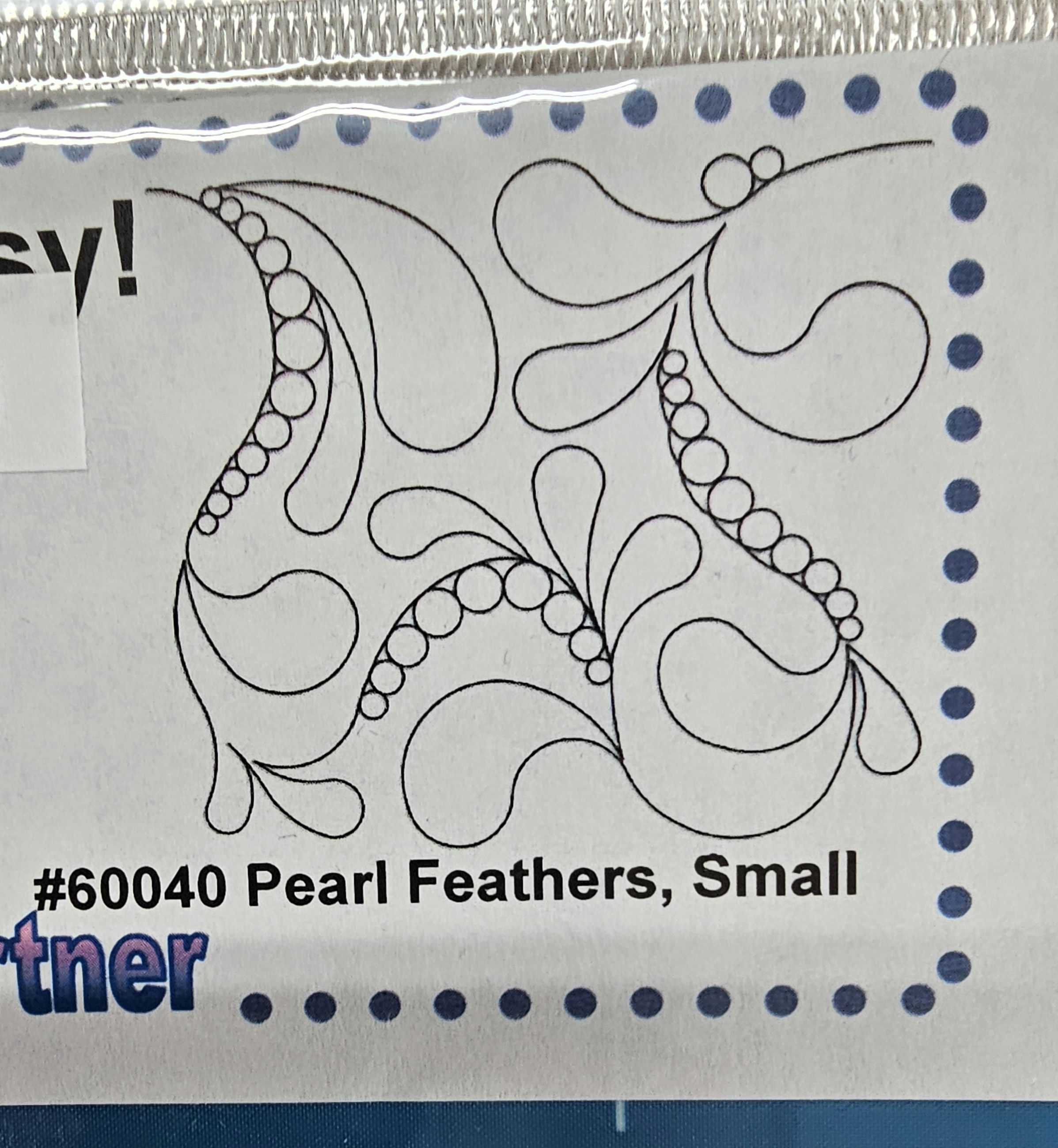 #60040 Pearl Feather, Small Stencil 6.5 x 7in