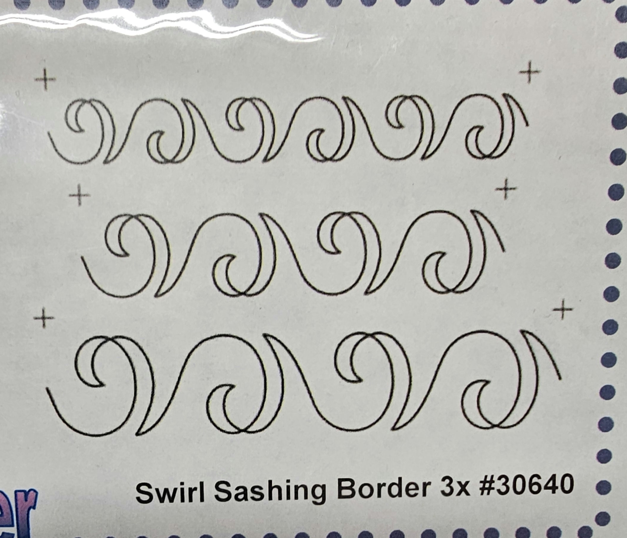 #30640 Swirl Sashing Border Stencil 1.5in, 2in, 2.5in