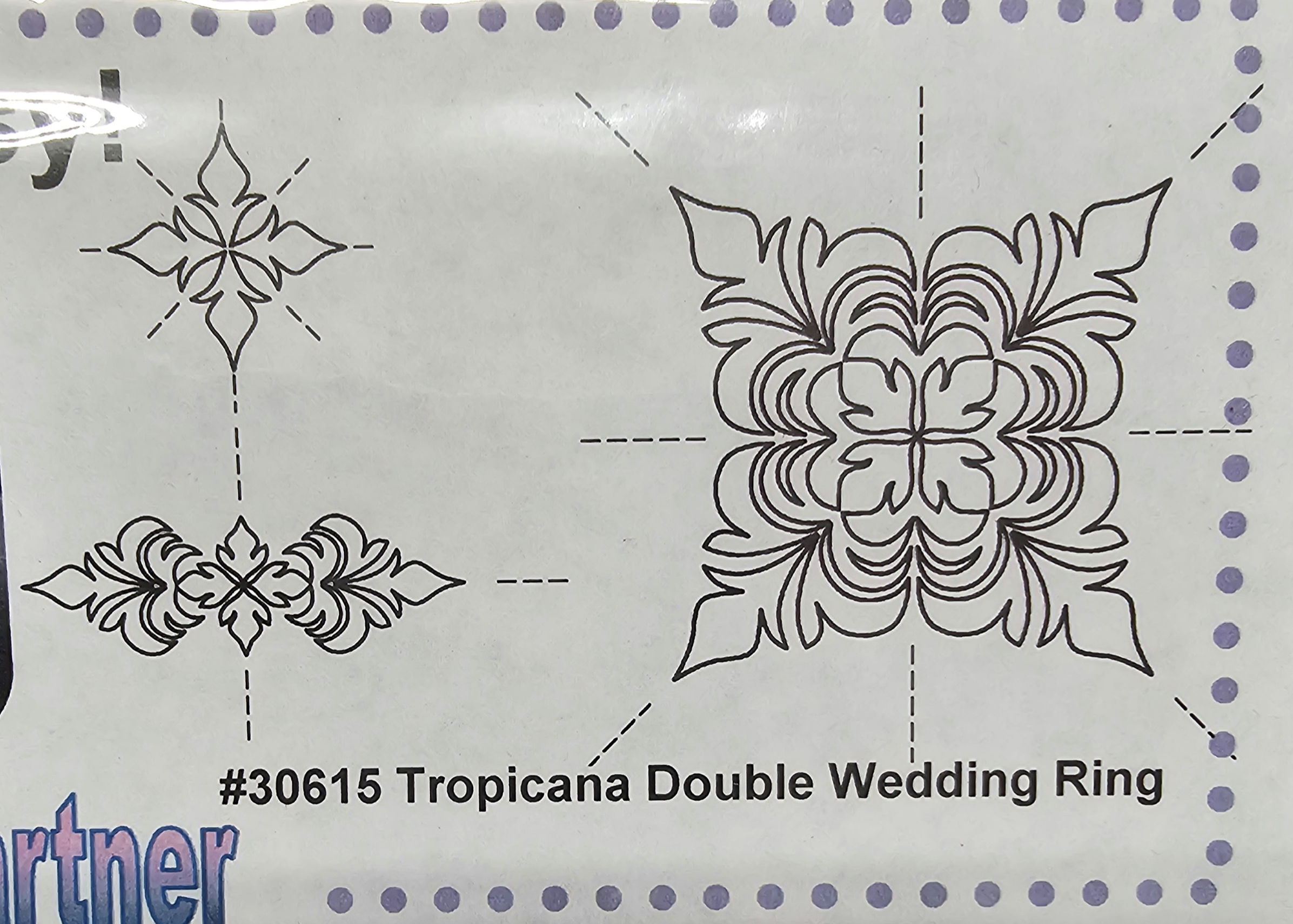 #30615 Tropicana Double Wedding Stencil 8in-10in