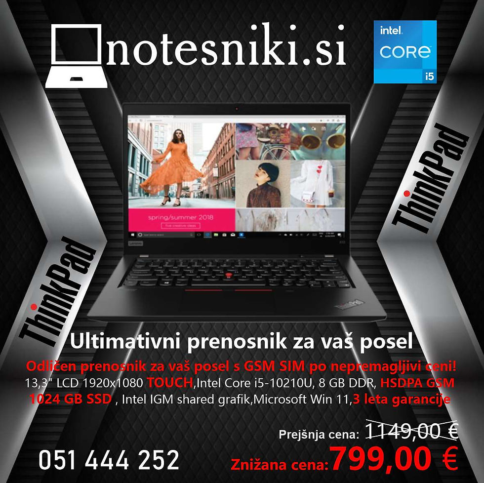 Poslovni prenosnik Lenovo