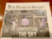 Front page story about client's project.