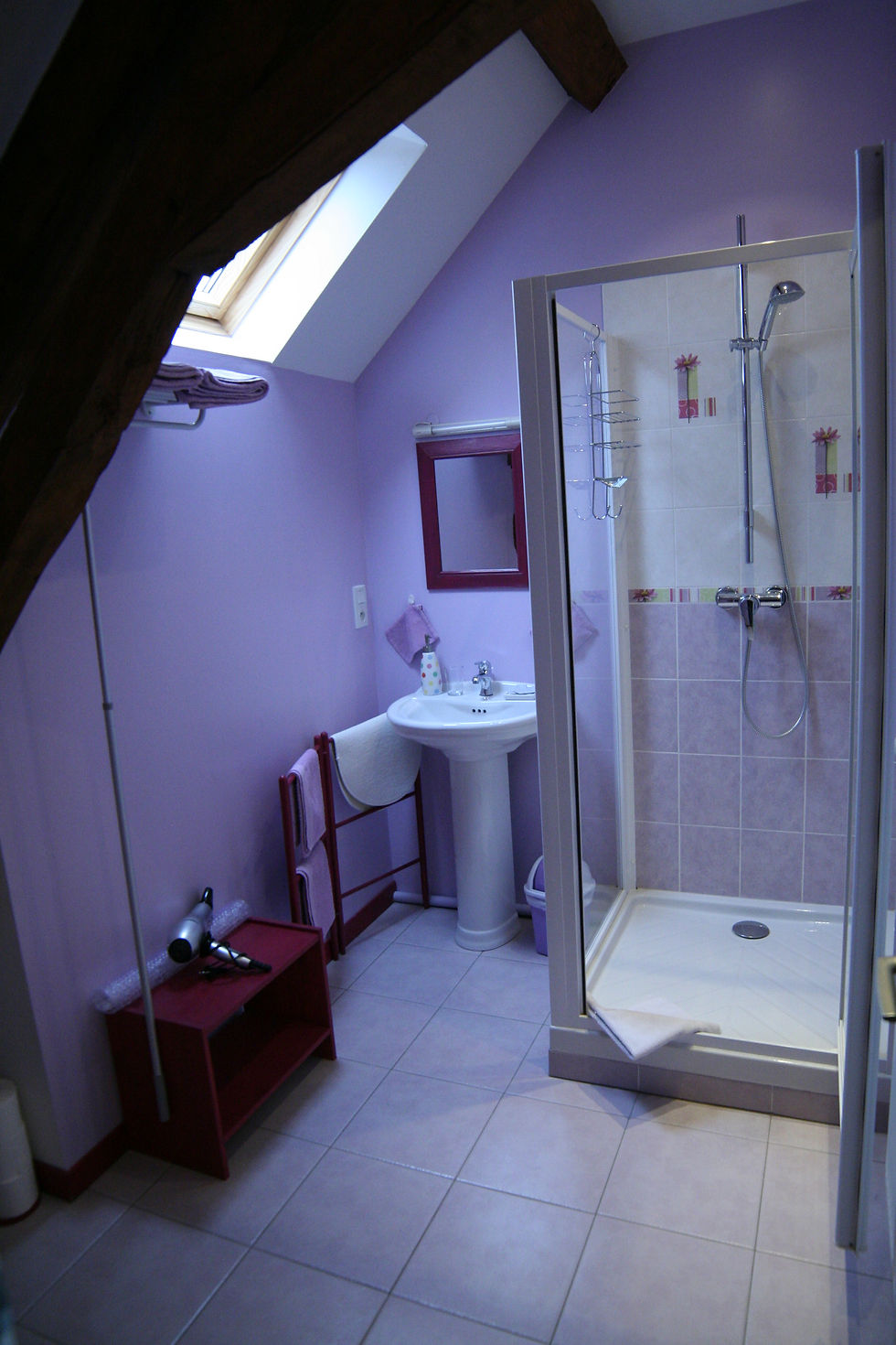 salle de douche rétro
