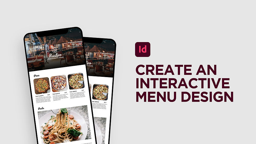 Create an interactive restaurant menu in Adobe InDesign