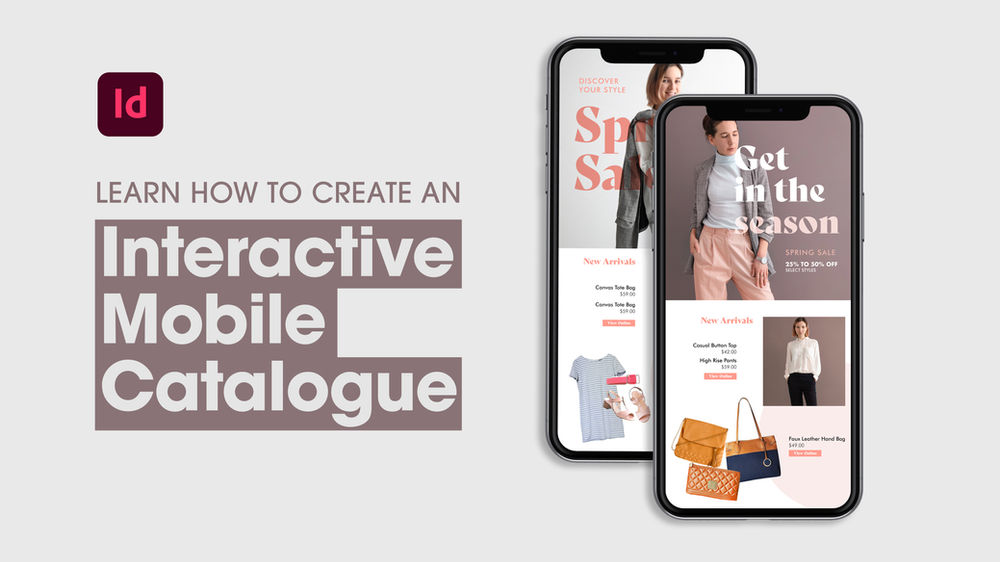 Create a mobile catalogue with interaction, scrolling frames in Adobe