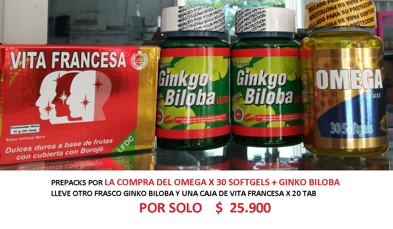 PREPACKS 2 GINKO BILOBA+OMEGA+VITA FRANCESA