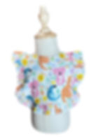 Thumbnail: Organic Cotton Baby Bib with Frill – Soft Terry Towel Backing | Cute Feeding Bib